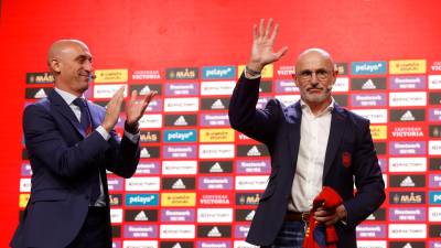 Luis de la Fuente en su presentación como nuevo seleccionador. Foto: EFE