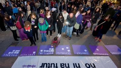 La manifestación del pasado 8-M, Día Internacional de la Mujer, celebrada en Tortosa. foto: joan revillas