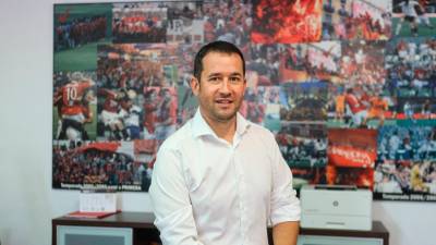 David Comamala, director deportivo del Nàstic, en su despacho en el Nou Estadi. FOTO: Alba Mariné