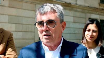 El presidente de la Federació Catalana de Càmpings, Miquel Gotanegra tras reunirse con la consellera d’Interior, Núria Parlón. Foto: ACN