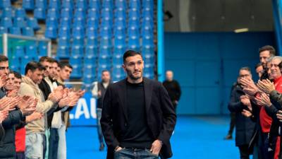 El delantero español Lucas Pérez en el estadio Riazor. Foto: EFE