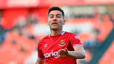 Javi Bonilla, jugador del Nàstic de Tarragona. Foto: Alfredo González