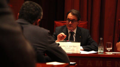 El president de la Generalitat, Artur Mas, compareix a la comissió d'investigació sobre el frau fiscal. Foto: ACN