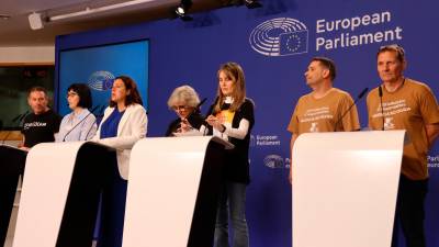 Afectados por la dana en Bruselas. Foto: ACN