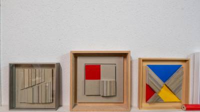 Detalle de algunas de las geometrías del artista tortosino Jaume Rocamora. Foto: Joan Revillas