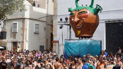 Momento de la Petita Remullada, una de las actividades más tradicionales de Sant Magí. Foto: Pere Ferré