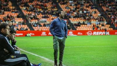 Dani Vidal en el último partido en casa frente a la Cultural Leonesa. Foto: Àngel Ullate