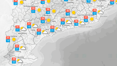 La previsió meteorològica a Tarragona per diumenge, 19 de juny. Foto: Meteocat