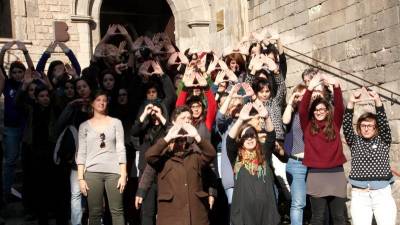 Imatge de la reivindicació feminista d´ahir a Barcelona. L´11 de febrer hihaurà una altra a les Cotxeres de Sants, segons van anunciar. Foto: ACN