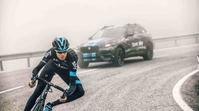 El Prototipo Jaguar F-PACE solamente apoyará al Team Sky en la primera etapa del Tour de Francia en Utrecht el sábado 4 de julio.
