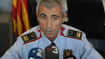 L'intendent dels Mossos d'Esquadra Xavier Gàmez durant l'atenció als mitjans per explicar l'operació a Salou. Foto: ACN
