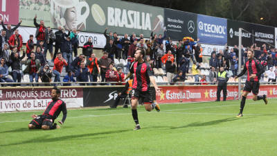Gus Ledes celebra su gol. Foto: Alba Mariné
