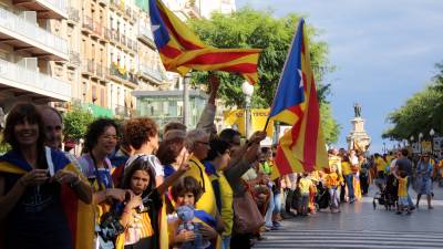 Imatge d'arxiu de la Via Catalana celebrada en 2014 en Tarragona. Foto: ACN