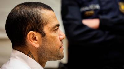 El futbolista Dani Alves momentos antes del inicio del juicio. Foto: Jordi Borràs/ACN
