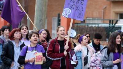 Imagen de archivo de una manifestación feminista celebrada en Reus. Foto: Alba Mariné/DT