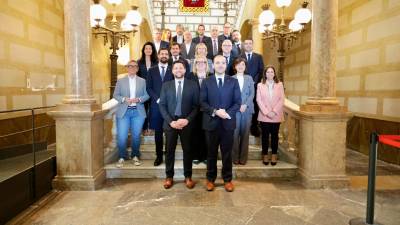 Imagen de la reunión entre Generalitat y Ayuntamiento de Tarragona. Foto: Marc Bosch