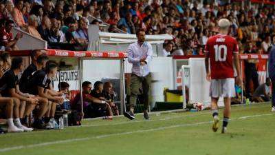 El entrenador del Nàstic, Dani Vidal, quiere mantener el ritmo de puntuación de la temporada en su tercera salida de la temporada. FOTO: Pere Ferré