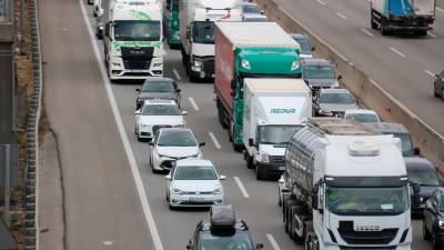 La incidencia ha dejado 7,5 kilómetros de retenciones desde Granollers. Foto: ACN