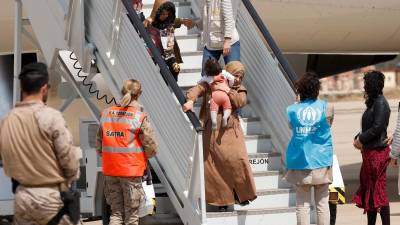 Refugiados sirios llegando a España. Foto: Efe
