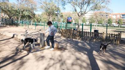 El espacio de recreo para perros del Parc de Mas Iglesias hace algo más de un año que se estrenó. Foto: Alba Mariné