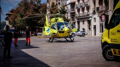 La menor va ser evacuada en helicòpter després de rebre un fort cop al cap. Foto: ACN