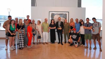 Imagen de la presentación de la exposición en el Tinglado 1 del Port de Tarragona. Foto: Cedida