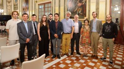 Los integrantes de la Associació Reusenca per la Cultura i el Patrimoni presentaron la entidad en sociedad en el Palau Bofarull. Foto: Alba Mariné