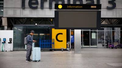 El cierre del aeropuerto de Heathrow de Londres. Foto: EFE
