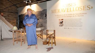 L’exposició inclou una representació sobre el descobriment de l’arqueòleg Howard Carter i el seu equip d’exploradors. Foto: Cedida