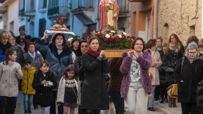 La processó i el Pa Beneït a les Festes de Santa Agda. Foto: Joan Revillas