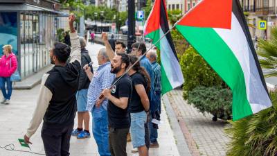 Concentración organizada por Amistad Palestina La Rioja. Foto: EFE/ Raquel Manzanares