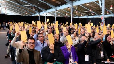 Instante de la votación. Foto: ACN