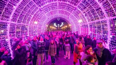El túnel de llums de Tarragona, una de les principals activitats nadalenques d’aquest any. Foto: Ángel Ullate