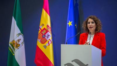 La vicepresidenta primera del Gobierno y ministra de Hacienda, María Jesús Montero, durante una intervención reciente. Foto: EFE