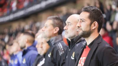 El cuerpo técnico del Nàstic ha vuelto a diseñar un Nàstic imparable en el balón parado. Foto: Àngel Ullate