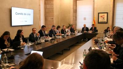 Reunión del comité de crisis del Govern. Foto: ACN