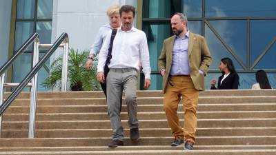 Rodolfo sancho, padre del acusado, llegando al tribunal. Foto: EFE