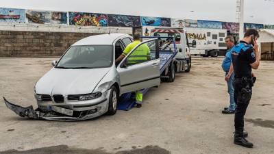 El coche que ha provocado el atropello múltiple. Foto: EFE