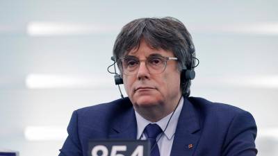 El expresidente catalán durante una sesión en el parlamento europeo. Foto: Efe