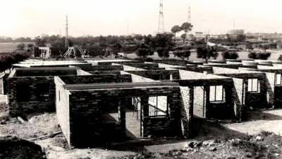 El barrio de la Esperanza, en plena construcción en una imagen de 1973. FOTO: AHMT