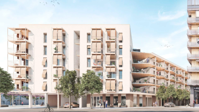 Una recreación del aspecto que mostrarán los edificios de pisos de protección oficial, que darán lugar a una nueva plaza. Foto: Ayuntamiento de Reus