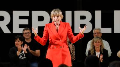 Carme Forcadell, durante el mitin del jueves en Tarragona. Foto: Pere Ferré