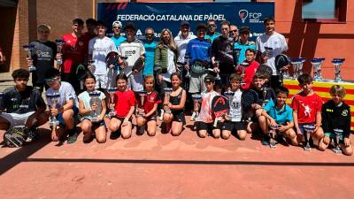 Los campeones y finalistas en Lleida. FOTO. FCP