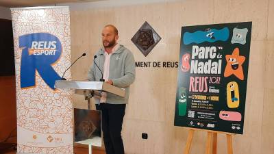 El regidor Josep Cuerba en la presentació del Parc de Nadal 2022. Foto: Ajuntament de Reus