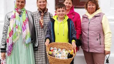 Los ucranianos prepararon los dulces de la pascua.