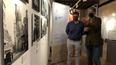 Santi Valldepérez y Enric Roig durante la presentación de la muestra. FOTO: S. FORNÓS