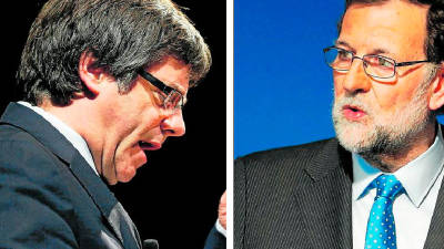El enfrentamiento entre el president Carles Puigdemont y el presidente Mariano Rajoy es cada vez mayor. Fotos: efe