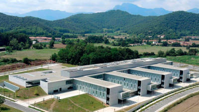 Imatge aèria de l'hospital comarcal d'Olot. Foto: Google Maps