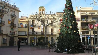 El árbol de Navidad ubicado en la Plaça Nova. Foto: DT