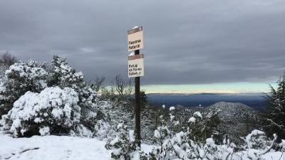 La nieve puede bajar hasta los 300-400 metros en la provincia a lo largo de este martes. Foto: DT